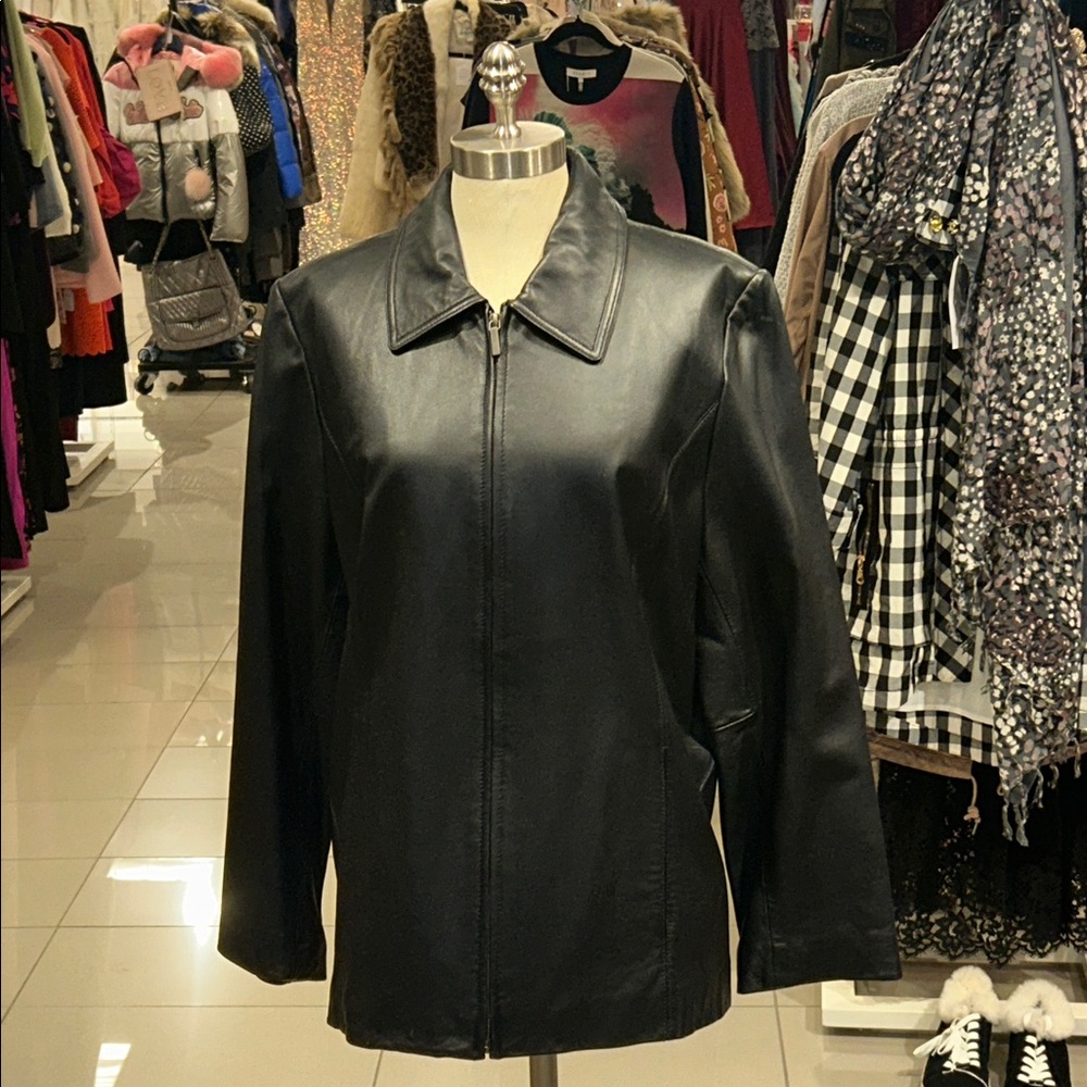 Black Leather Lane Bryant Jacket